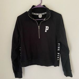Black Victoria’s Secret Half Zip Sweatshirt